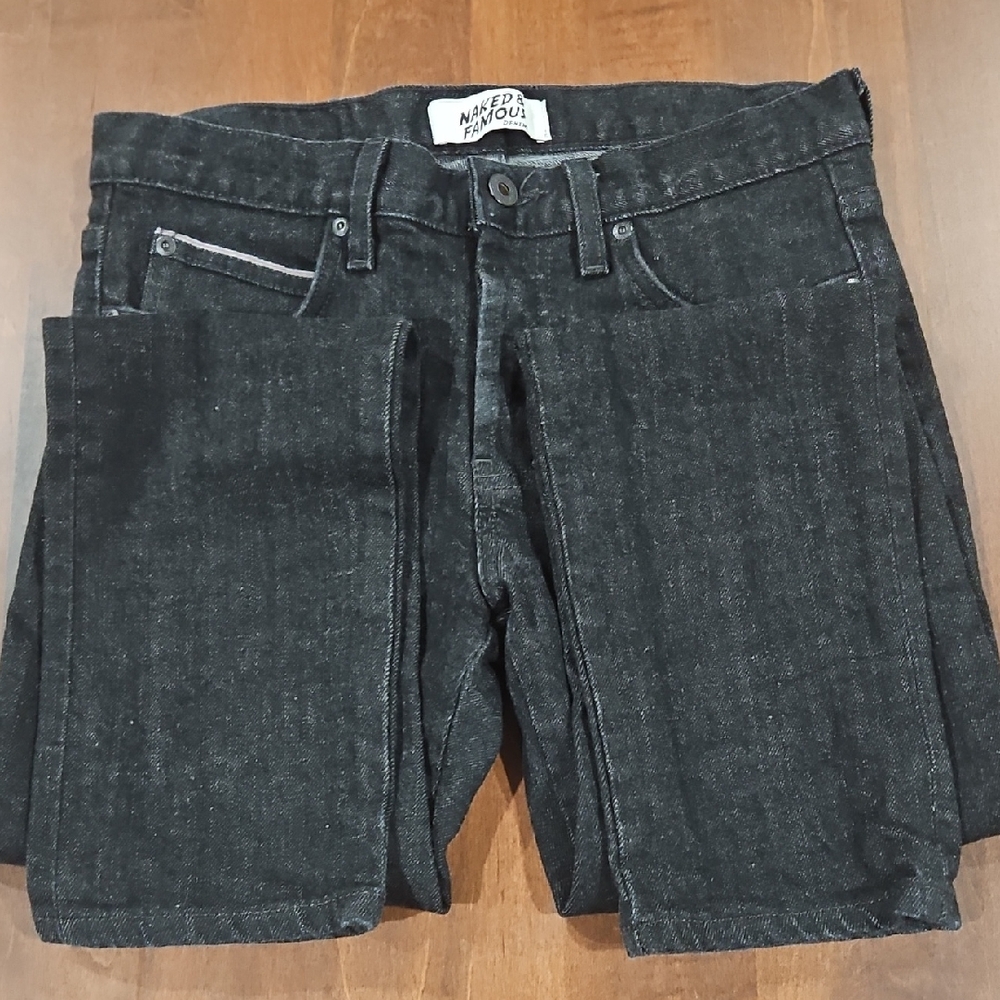 Naked & Famous Selvedge Denim Men's Black Skinny Jeans